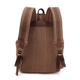 Canvas Backpack, P.Ku.Vdsl-Augur Series Vintage Canvas Leather Backpack Hiking Daypacks Computers