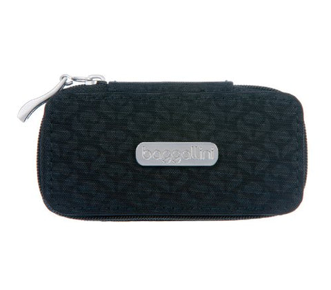 Baggallini Chelsea Lipstick Case Embossed Blossom, Black, One Size