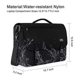 Messenger Bag for Men, Briefcases Lightweight Men's Laptop Bag 15.6 inch Water Resistant Crossbody School Satchel Bags for Boys Computer Work Office Bag with Shoulder Strap, Black