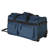 Olympia Luggage 29" 8 Pocket Rolling Duffel Bag (Navy W/ Black - Exclusive Color)