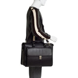 McKlein, S Series, Gresham, Pebble Grain Calfskin Leather, 15" Leather Litigator Laptop Briefcase, Black (15975)