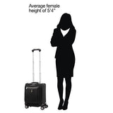 Travelpro Luggage Platinum Elite 16" Carry-on Spinner Tote with USB Port, Shadow Black