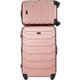 TPRC Madison Heights Expandable Spinner Hardside Luggage, Black, 2-Piece Set (20/28)