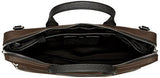 Calvin Klein Men'S Bombe Leather Attache, Dark Chocolate Brown