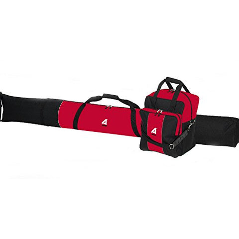 Athalon Single Ski Bag & Boot Bag Combo Black and Red