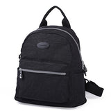 Lily & Drew Nylon Mini Casual Travel Daypack Backpack Purse (Small Black)