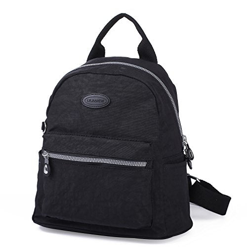 Waterproof Nylon Women Backpack Purse Multipurpose School Travel Shoulder  Bag (B-Black) : Amazon.in: Bags, Wallets and Luggage