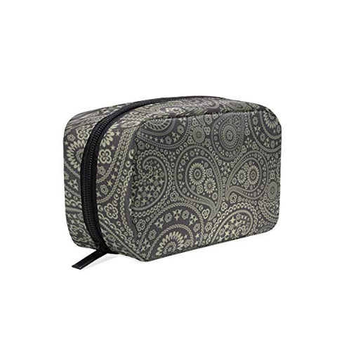Toiletry Bag Star Paisley Pattern Womens Beauty Makeup Case Brush Cosmetic Organizer