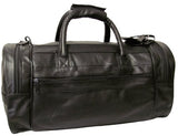 AmeriLeather Leather Dual Zippered Duffel (Black)