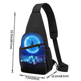 Sai-lor Mo-on Chest Bag Casual Sling Backpack Hiking Daypack Convertible Shoulder Pack