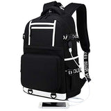 Attack on Titan Men Backpack Survey Corps Travel Bagpack USB Charging Laptop Backpack Anime Bookbag (12)