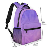 Multi leisure backpack,Purple Pink Ombre Design, travel sports School bag for adult youth College Students