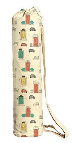 Urban Doodles Pattern Printed Canvas Yoga Mat Bags Carriers Was_41