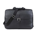 Boconi Bags And Leather Tyler - Tumbled 15" Portfolio Brief Messenger Bag Black Leather
