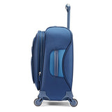 Samsonite Flexis Expandable Softside Carry On Luggage With Spinner Wheels, 19 Inch, Carbon Blue
