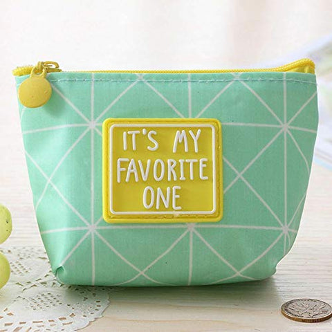Quality Lovely Nice ID Credit Card Storage Bag Change Pouch Coin Purse Wallet (color - Green)