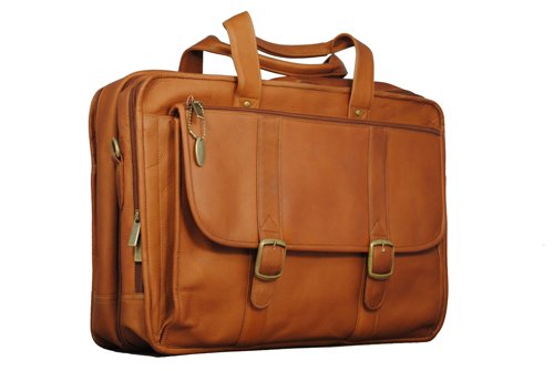 David King & Co. Expandable Laptop Briefcase, Tan, One Size