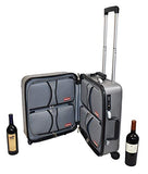 KARRIAGE-MATE Multiple Purpose Wine Travel Hardside Luggage for Carrying 8 Bottles Wine (Grey, Small)