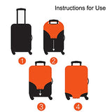 Hojax Washable Luggage Cover Spandex Suitcase Cove Protective Bag Fits 26-28 Inch Luggage White Eye