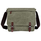 ABage Men's Messenger Bag Canvas Laptop Bookbag Courier Satchel Weekender Side Crossbody Bag,