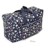 Foldable Travel Bag Women Large Capacity Portable Shoulder Duffle Bag Cartoon Printing Waterproof Weekend Luggage Tote