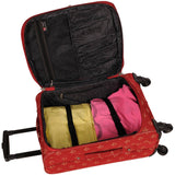 American Flyer Fleur De Lis 5 Piece Spinner Luggage Set