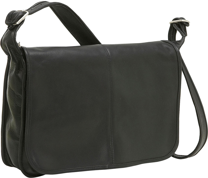 LeDonne Leather Classic Flap Over Messenger