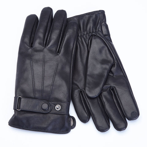 Royce Leather Premium Men's Lambskin Touchscreen Gloves - Medium
