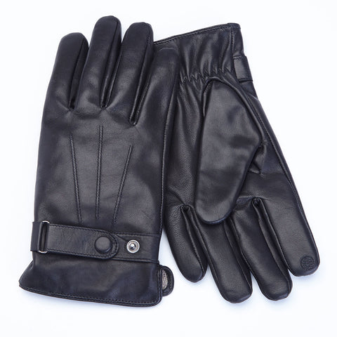 Royce Leather Premium Men's Lambskin Touchscreen Gloves - Large