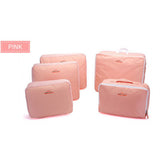 5 PCS Travel Luggage Packing Cube Bag Set Clothes Organizer Storage Bag Kit Travel Accessory