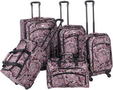 American Flyer Paisely 5 Piece Spinner Luggage Set