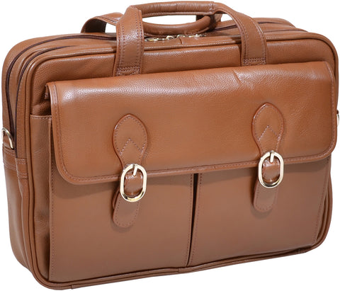 McKlein S Series Kenwood Leather Double Compartment Laptop Case