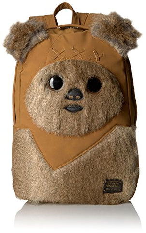 Loungefly Star Wars Ewok Back pack, Brown, One Size