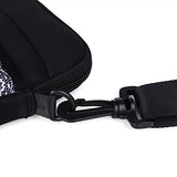 Kroo 13.3" Neoprene Messenger Bag Sleeve With Removeable Shoulder Straps For Laptops, Black