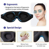 Sleep Eye Mask for Men Women, 3D Contoured Cup Sleeping Mask & Blindfold with Ear Plug Travel Pouch, Concave Molded Night Sleep Mask, Block Out Light, Soft Comfort Eye Shade Cover for Yoga Meditation