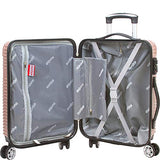 Dejuno Luna Lightweight 3-Piece Hardside Spinner Luggage Set-Black