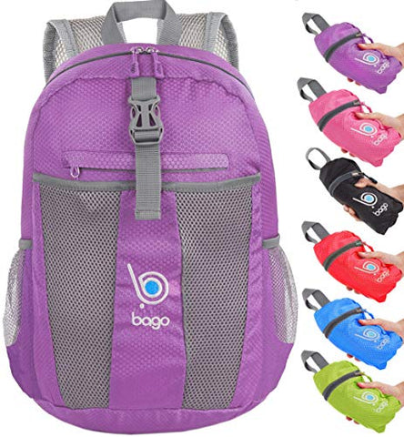 bago 25L Lightweight Packable Backpack - Hiking Daypack for Travel Outdoor Beach