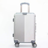 Boarding Suitcase, Wear-Resistant Trolley Case 20 Inch 24 Inch Zipper Suitcase, Checked Suitcase, Black, 20"