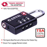 TSA Approved Luggage Locks, Durable Travel Lock with Inspection Indicator and 3 Digit Re-Settable