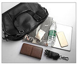 Saierlong New Mens Black Genuine Leather Briefcase Shoulder Laptop Business Bag