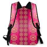 Multi leisure backpack,Fuschia Pattern, travel sports School bag for adult youth College Students