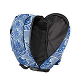 Stylish Vintage Japanese Waves Backpack- Lightweight School College Travel Bags, ChunBB 16" x 11.5" x 8"