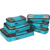 eBags Packing Cubes for Travel - 6pc Value Set - (Aquamarine)