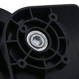 Doublelife 1Pair Luggage Suitcase Replacement Wheels 90 x 100 x 56mm Black Swivel Caster