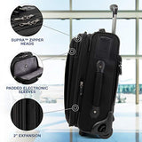 Travelpro Crew Expert Global Carry-on Expandable Rollaboard, Jet Black