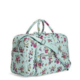 Vera Bradley Iconic Compact Weekender Travel Bag, Signature Cotton, Water Bouquet