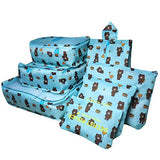 Sackorange 7 Set Travel Storage Bags Packing cubes Multi-functional Clothing Sorting Packages,Travel Packing Pouches,Luggage Organizer (Little bear)