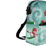 Colourlife Snowman Snowboarding Stylish Casual Shoulder Backpacks Laptop School Bags Travel