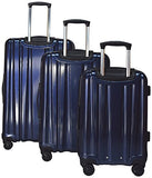 Revo Impact Ii Hardside Luggage 3 Piece Set | 20" 25" 30" Navy - Made In Usa (Navy)
