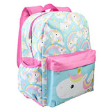 Licensed Unicorn Allover Print 16 inch Girls Large Backpack - Pink
